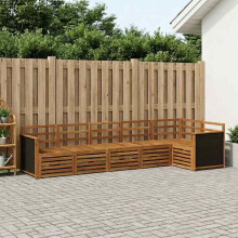 vidaXL Outdoor-Sofagarnitur 5 stk. Natur Massivholz Akazie