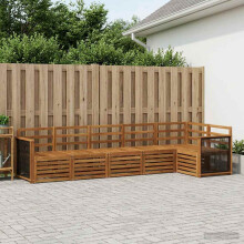 vidaXL Outdoor-Sofagarnitur 5 stk. Natur Massivholz Akazie