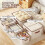 Foldable Linen Storage Box with Lid - Large Capacity Dustproof Organizer for Home 40x30x21cm 4