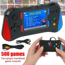 3.5'' Screen 500 Games Portable Ergonomic Shape 2 Player Game Console Game Box