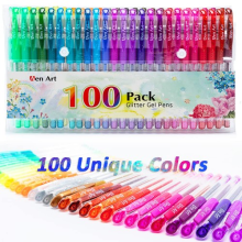 100 Gel Pen Set Metallic Pastel Glitter Gel Pens for Adult Kids Colouring Book