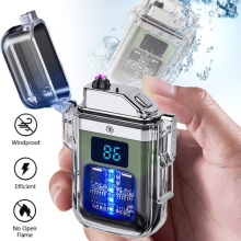 Electric Plasma Rechargeable Flameless Arc Lighter USB Double Touch Sensor