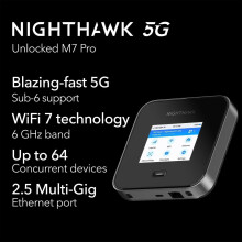 NETGEAR Nighthawk M7 Pro 5G Mobile Hotspot WiFi 7 Unlocked MR7400 Router Travel