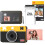 Kodak KODAK Mini Shot 2 Retro 4PASS 2-in-1 Camera Printer Combo Yellow 38 Sheet Bundle 1