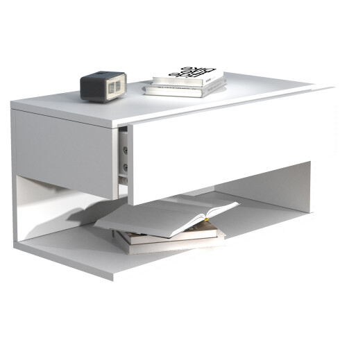 Wooden wall hanging bedside table Usal XL 60cm