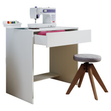 (Modern/Contemporary, Wood) Wooden desk computer table Nitolda White