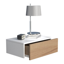 (Matt, Modern/Contemporary) Wooden wall hanging bedside table Usal M 45 cm