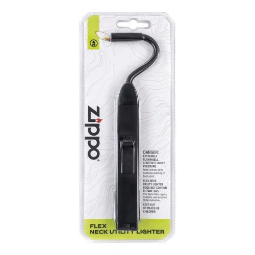 Zippo Zippo Flex Neck Utility Butane Lighter - Windproof, Adjustable Flame, Black