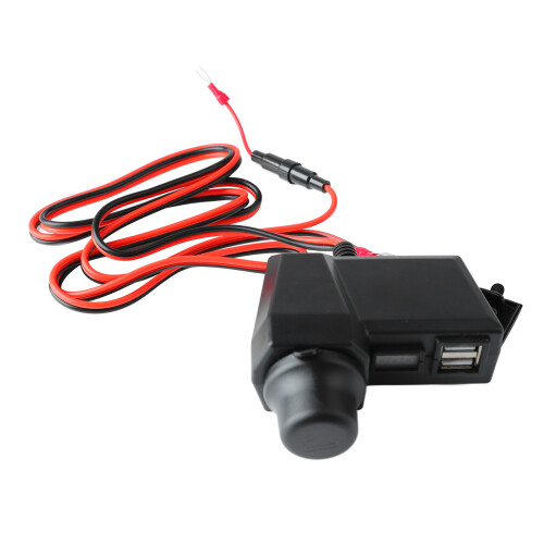 Motorrad Ladegerät双USB mit Voltmeter Display 3.4A