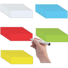 120 Pack Dry Erase Magnetic Labels Magnets Sticker Reusable Magnetic Name Tags Waterproof Magnetic Label Stickers
