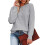 Damenpullover Strick Locker Warm Elegant Rundhalsausschnitt Grau L 1