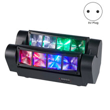 Spider Light 8x3W RGBW LED Stage Moving Lamp DJ Disco Nightclub Dance Wedding Bar Holiday Effect EU PLUG