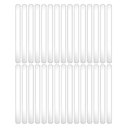 30 Stück Eisstäbchen, 4,5 Zoll, Acryl-Cakesicle-Stäbchen, Wiederverwendbare Eis-Popstäbchen, Plastik-Eisstäbchen (Transparent)