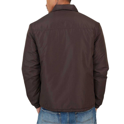 Brave Soul (M, Brown) Brave Soul Mens Coach Jacket 1