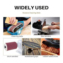 8In Long Natural Rubber Eraser Stick for Sanding Discs, Sandpaper Strips, Skateboard Grip Tape Cleaners and Woodworking