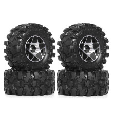 4 Stuks 57mm 1.0inch Metalen Beadlock Wielband Set voor 1/18 1/24 RC Crawler Auto TRX4M SCX24 AX24 FCX24 Zwart