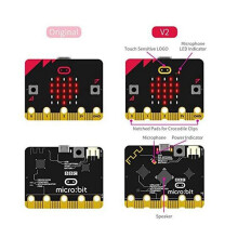3X de Microbit Board V2 Kit Heeft Ingebouwde Luidsprekers en een Microfoon Die Kunstmatige Intelligentie Ondersteunt