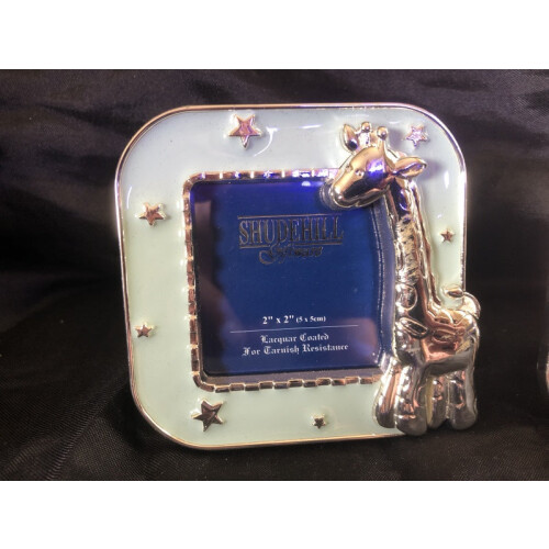 (Pink) Silver Plated Giraffe Photo Frame 2