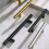 2pcs Black Round Handle Brushed Handle Drawer Cabinet Wardrobe Kitchen Door Pull Handle 250mm Length Hole Centers 160mm, Compatibl 4