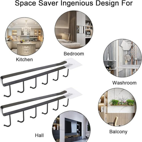 Cup Holder Under Cabinet,under Shelf Mug Holder,under Cupboard Mug Hooks, High Quality Material, Long Lasting Durability, Easy to 2