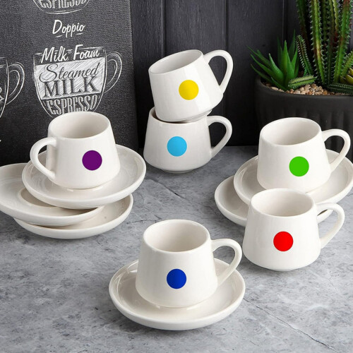 5 Pack Dot Stickers,112 Pieces Self Adhesive Coloured Round Coding Labels Multi Sizes Multi Colors 1