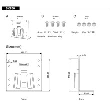Fahrradtaschen-Adapter für Brompton Faltrad