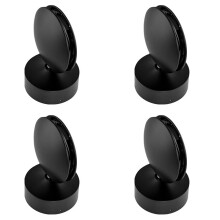 4X 6W 360 Degree LED Lamp LED Window Sill Door Frame Wall Light for Bedroom Hallway Aisle Bar Stair Black,Warm Light