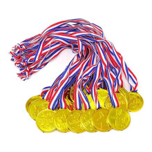96 PCS Trophy and Medals Set,24Pcs Gold Plastic Trophy Cup and 24 PCS Medals for Kids Sports Awards, Party Favors