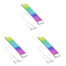 3X RGB-Stroomverlengkabel ARGB-Stroomverlengkabel 5V 3-Pins RGB LED-Lichtstripbalk voor Pc-Behuizing