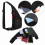 Nylon Sling Bag Brusttasche Schwarz Leicht 7