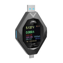 Type-C Tester Digitale Slimme Voltmeter Detectie van Batterijcapaciteit Stroom Spanningstester Snel Opladen Vermogensdetector