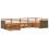 VidaXL vidaXL Outdoor-Sofagarnitur 6 stk. Natur 2