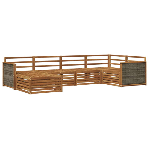 VidaXL vidaXL Outdoor-Sofagarnitur 6 stk. Natur 1