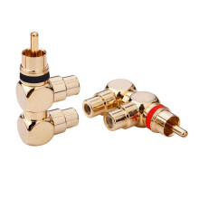 2 Connettori RCA Placcati In Oro da 1 Maschio A 2 Rca Femmina AV Audio Video Splitter Cavo Adattatore Connettore Jack