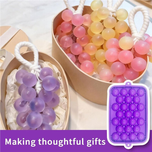 2 Pcs Silicone Soap Molds, DIY Grape Soap Making Kit for Beginners, Grape Soap Molds for Gift, Home Decor 1