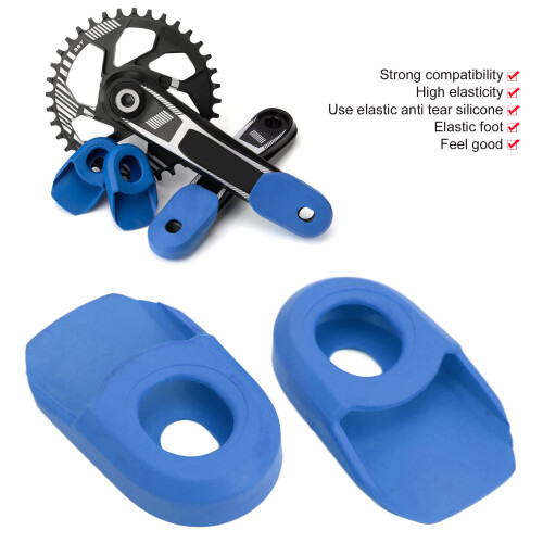 Silikon Kurbel Schutz套 Mountainbike 2x Blau