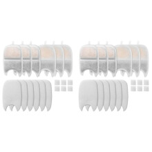 12Set Utbytesfilter och Svampar för 135 Fl Oz/4L Cat Water Fountain Filter Trippelfiltrering Pet Fountain Filter
