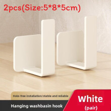 (White)Solución de almacenamiento de fregadero de montaje en pared con montaje adhesivo para uso en baño cocina