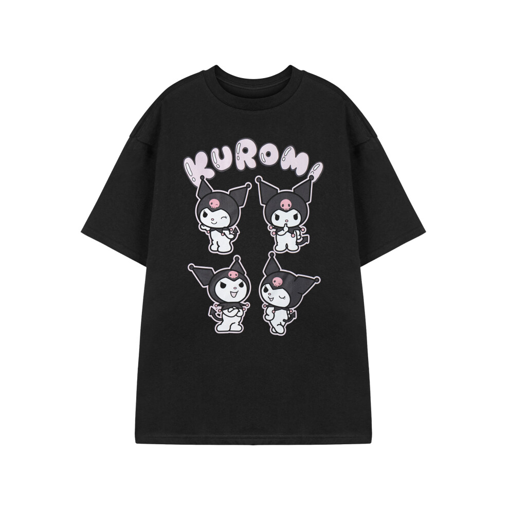 Hello Kitty (Xx-Large) Short Sleeved T-Shirt (Womens Black)