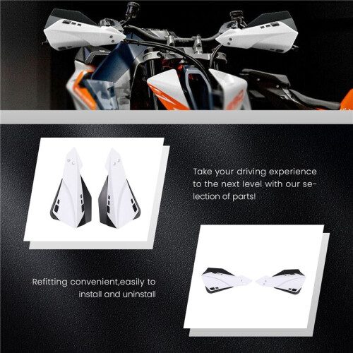 White Universal Motorcycle Handguard Motocross Hand Guard Protector for Motorcycle 22mm Handlebar Protector 2