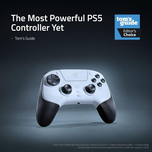 Razer Razer Raiju V3 Pro Wireless PS5 PC Esports Controller White Remappable Buttons 1