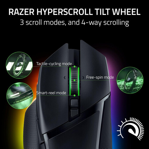 Razer Razer Basilisk V3 Pro RGB Wireless Gaming Mouse 30K Sensor Black HyperScroll ONU 2