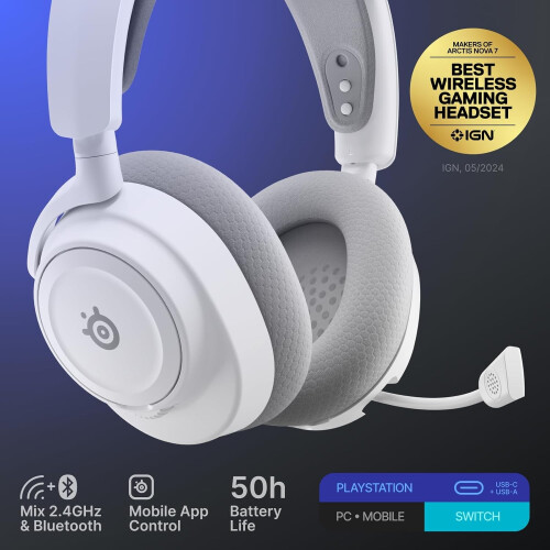 SteelSeries SteelSeries Arctis Nova 7P Gen 2 PS5 Gaming Headset White for PS5 PC Switch 1