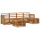 VidaXL vidaXL Outdoor-Sofagarnitur 6 stk. Natur 2