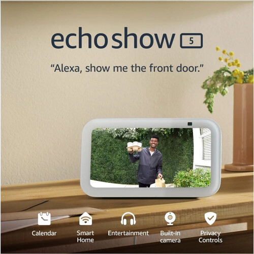 Amazon Amazon Echo Show 5 Latest Generation Smart Display Alarm Clock with Alexa White 1
