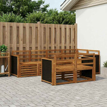 vidaXL Outdoor-Sofagarnitur 6 stk. Natur Massivholz Akazie