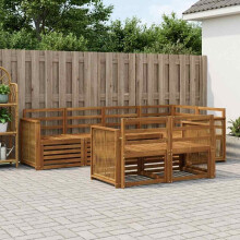 vidaXL Outdoor-Sofagarnitur 6 stk. Natur Massivholz Akazie