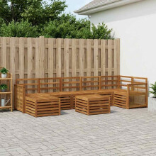 vidaXL Outdoor-Sofagarnitur 7 stk. Natur Massivholz Akazie