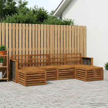 vidaXL Outdoor-Sofagarnitur 5 stk. Natur Massivholz Akazie