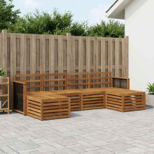 vidaXL Outdoor-Sofagarnitur 5 stk. Natur Massivholz Akazie